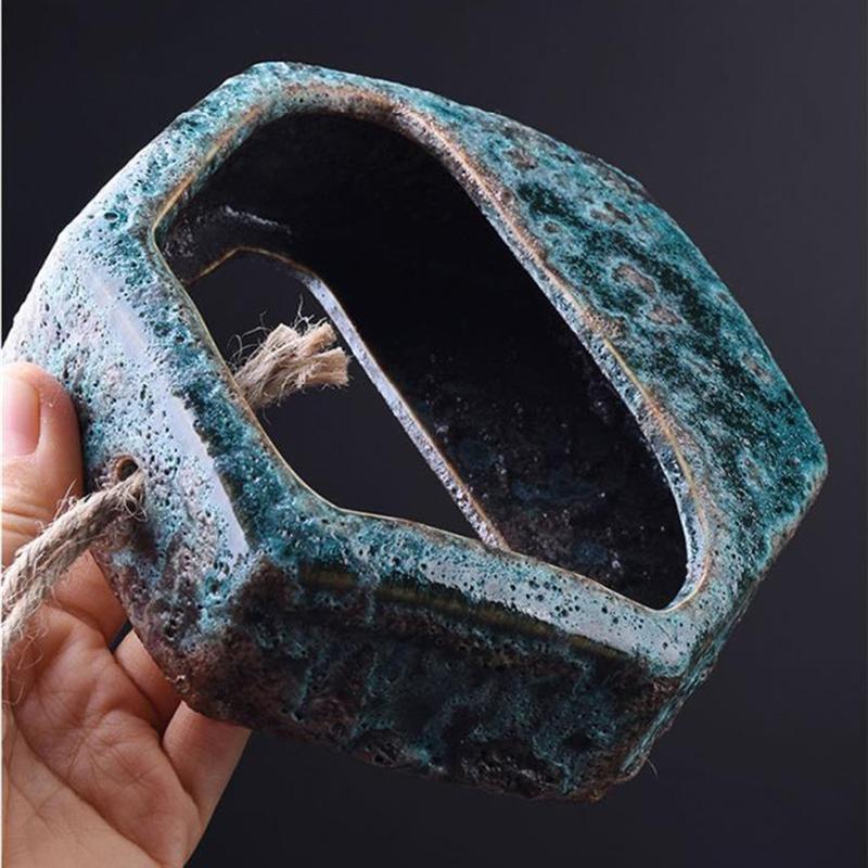 Creative Pottery Style Wall Hanging Green Radish Planter Pot Home Decor Garden Decoration