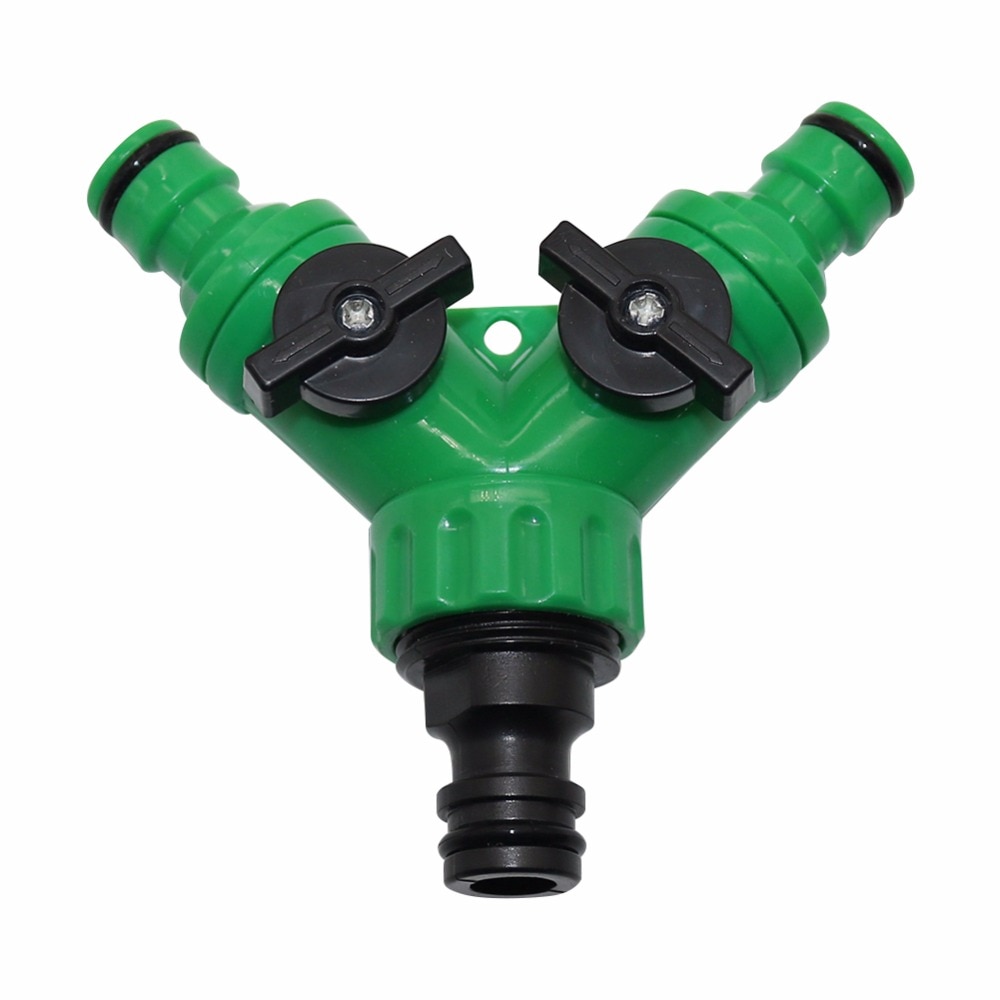 1set 3/4"Female Thread Y Shape Connector With 3/4"Male Thread Tap Nipple Joint Quick Coupling Drip Garden Irrigation System tool